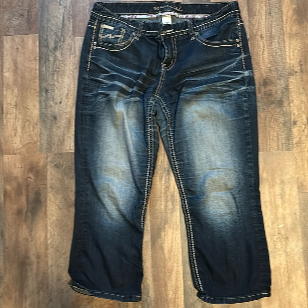 Maurice’s capri blue jean thick stitching size 11/12